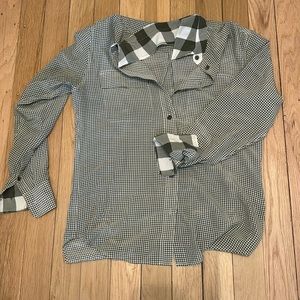 Equipment Checked Silk Button Down